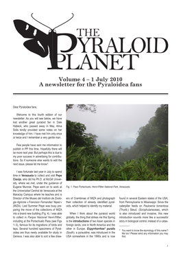 Volume 4 – 1 July 2010 a Newsletter for the Pyraloidea Fans