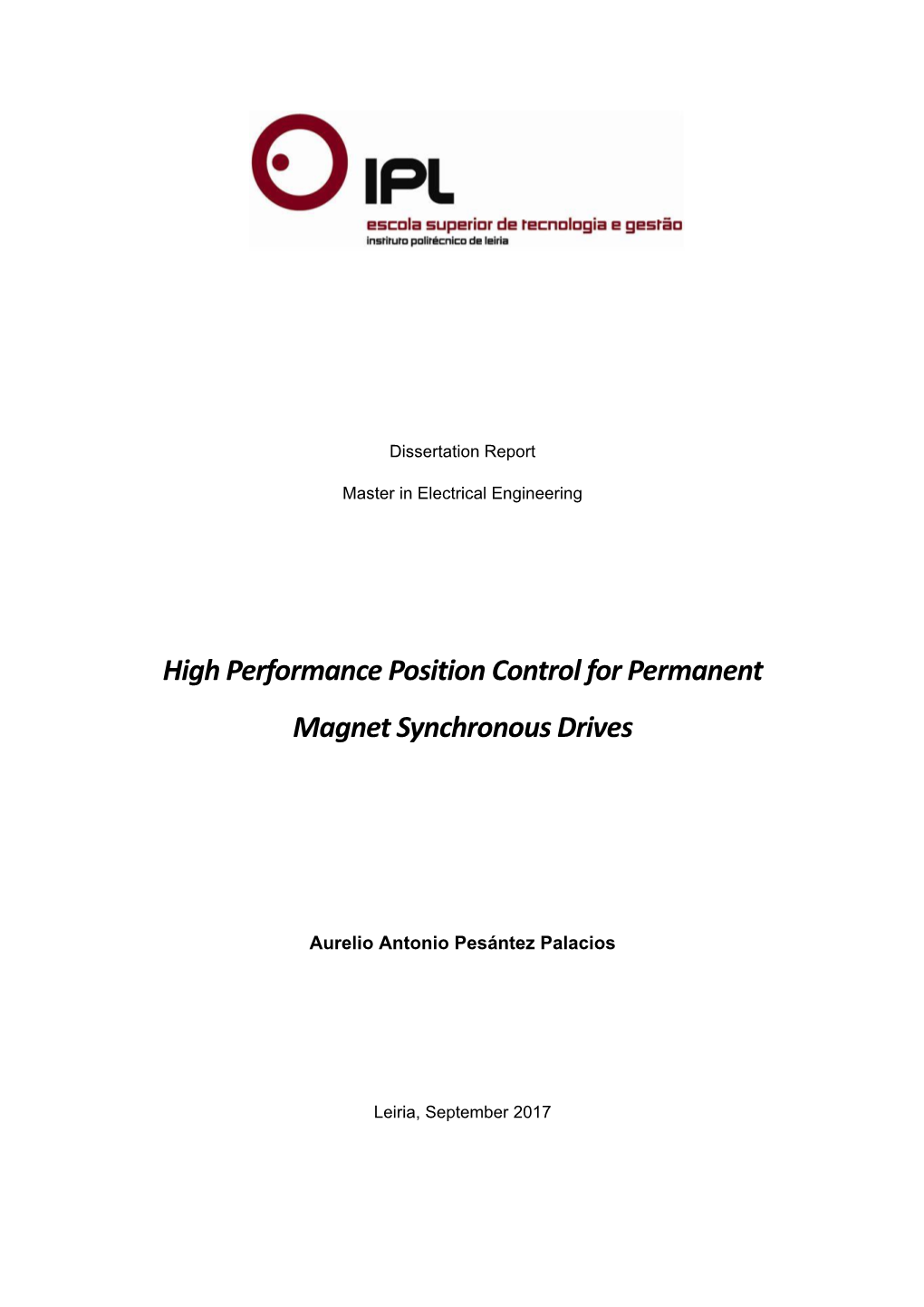 High Performance Position Control for Permanent Magnet Synchronous Drives