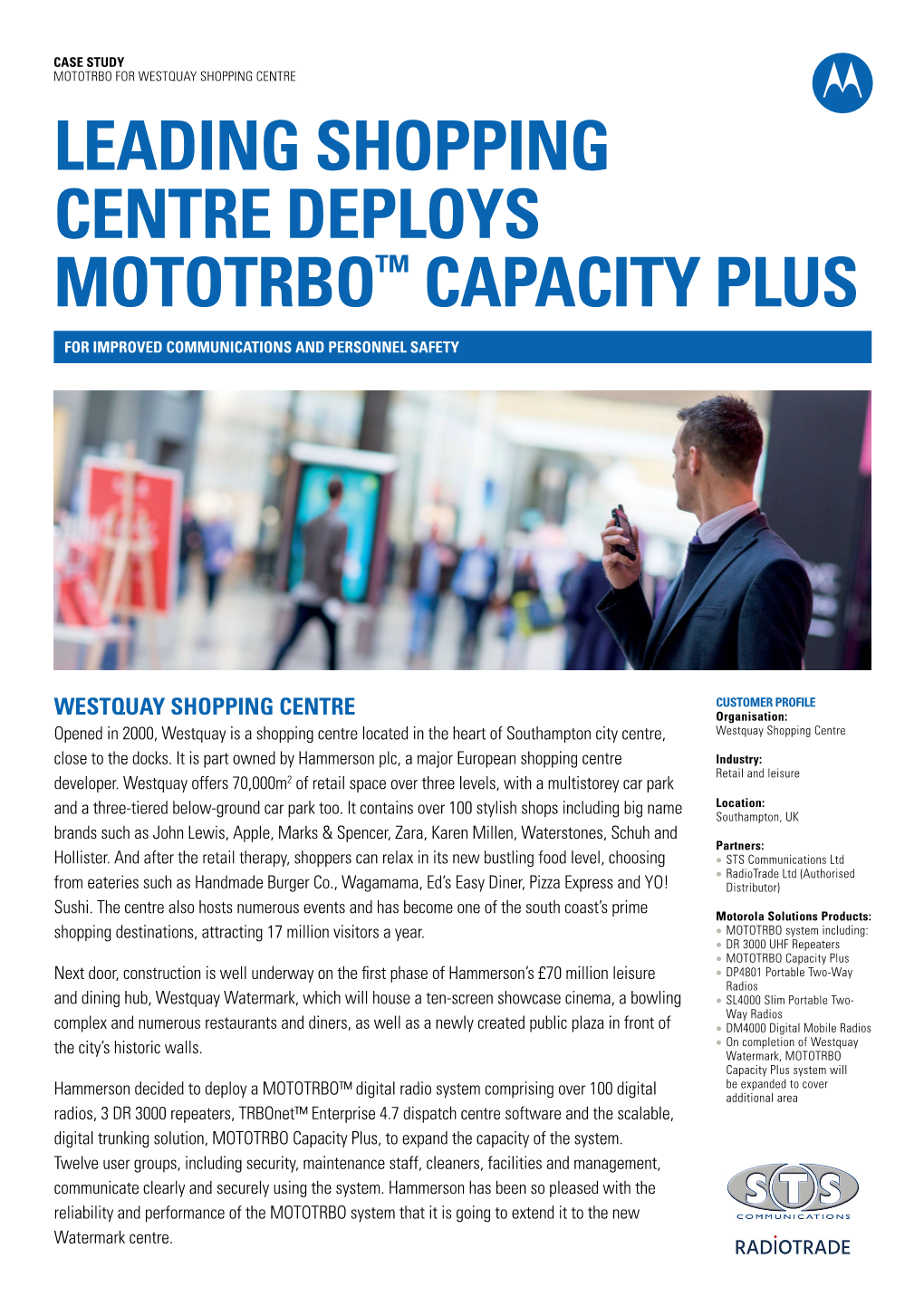Leading Shopping Centre Deploys MOTOTRBO Capacity Plus And