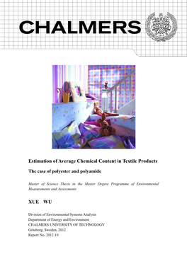 Estimation of Average Chemical Content in Textile Products XUE WU