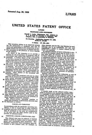 PATENT OFFICE PROPONCACD SYNTHESS Donald J