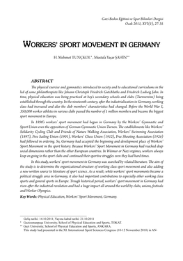 Workers' Sport Movement in Germany