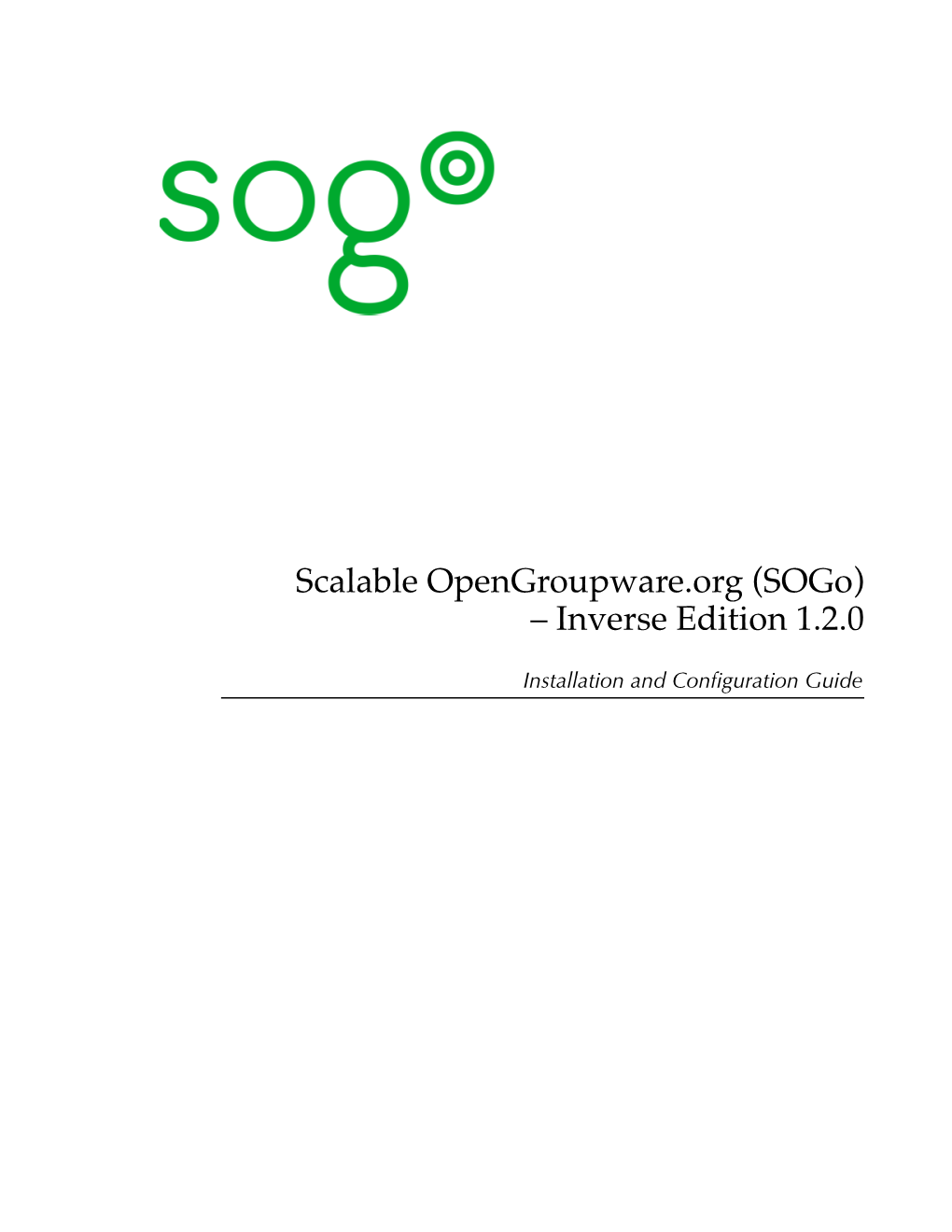 Scalable Opengroupware.Org (Sogo) – Inverse Edition 1.2.0