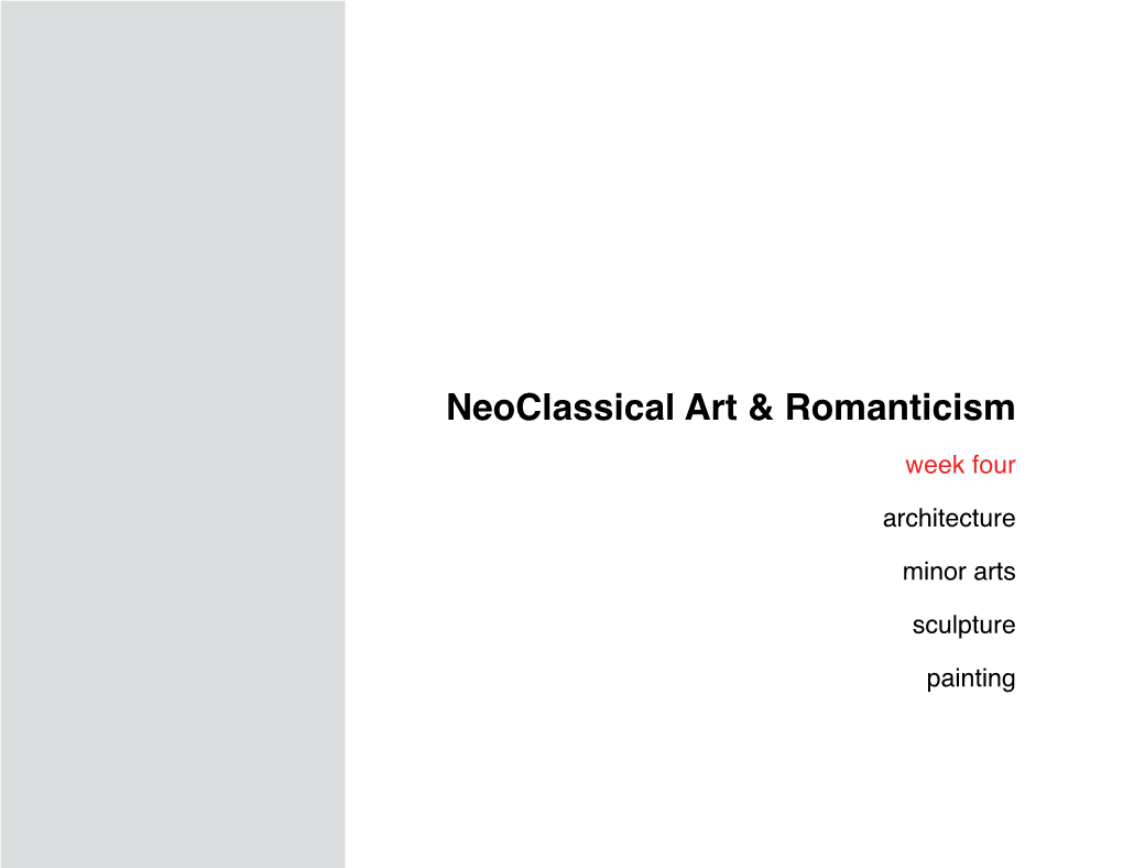 Neoclassical Art & Romanticism