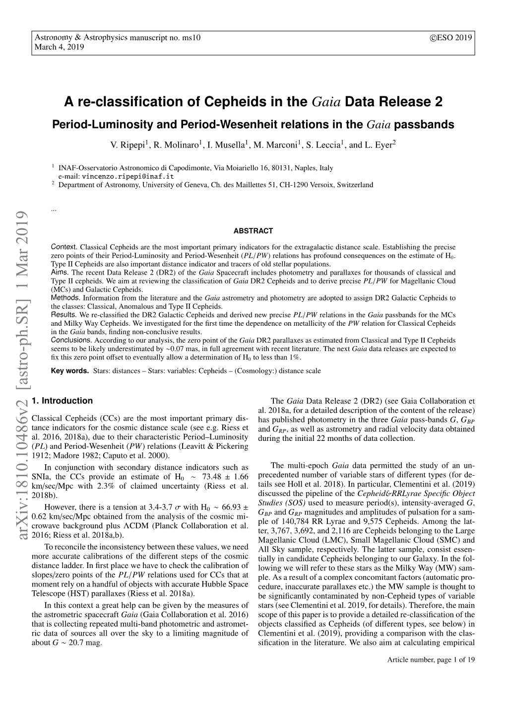 A Re-Classification of Cepheids in the Gaia Data Release 2