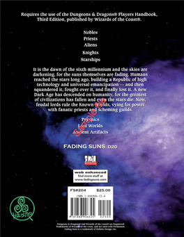 Fading Suns: D20