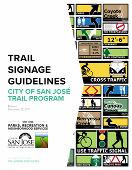 Trail Signage Guidelines - City of San José Trail Program Ii Iii 1