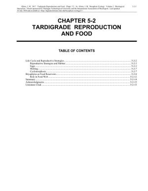 Tardigrade Reproduction and Food