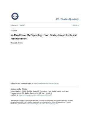 Fawn Brodie, Joseph Smith, and Psychoanalysis