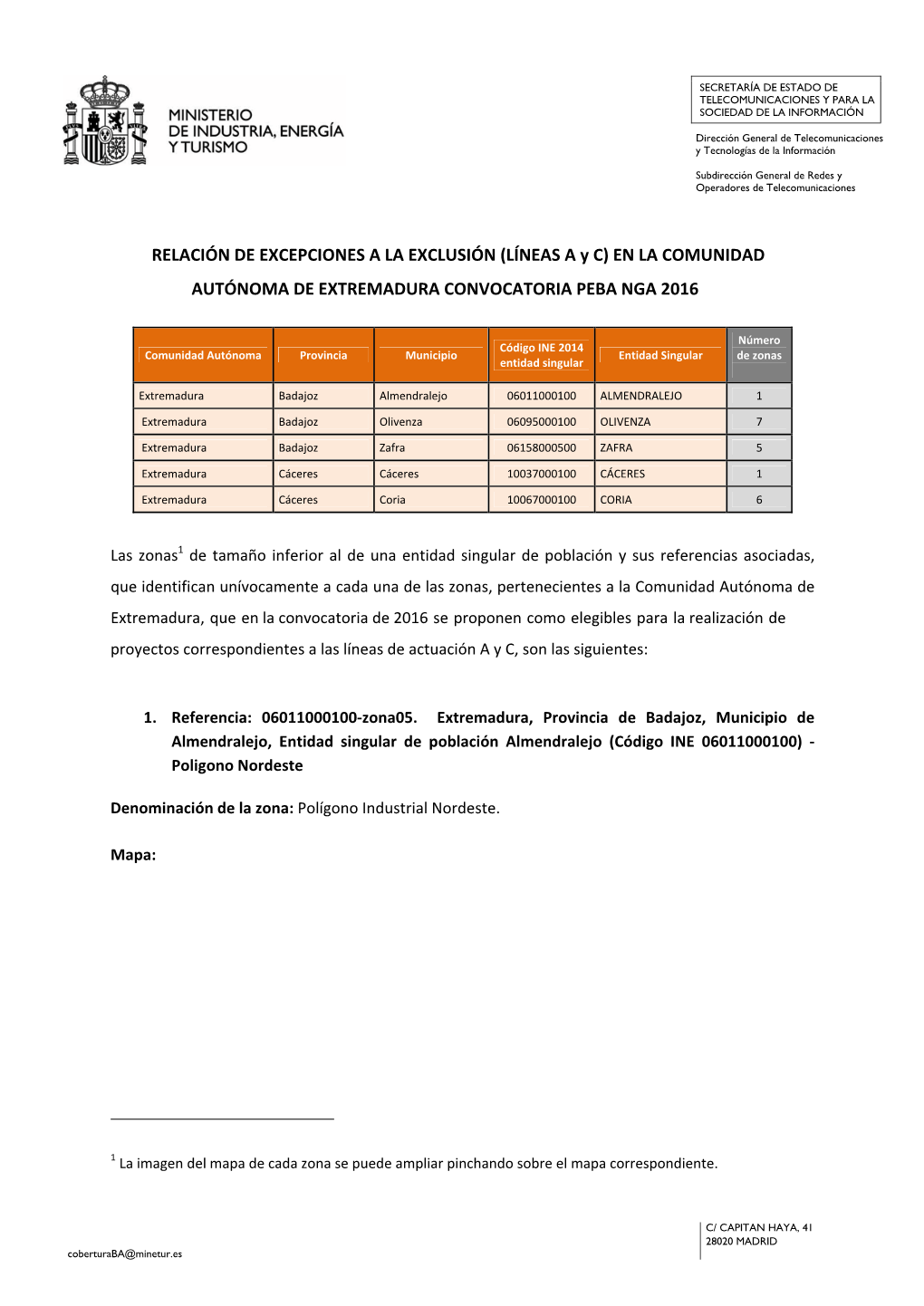 Comunidad Autónoma De Extremadura Convocatoria Peba Nga 2016