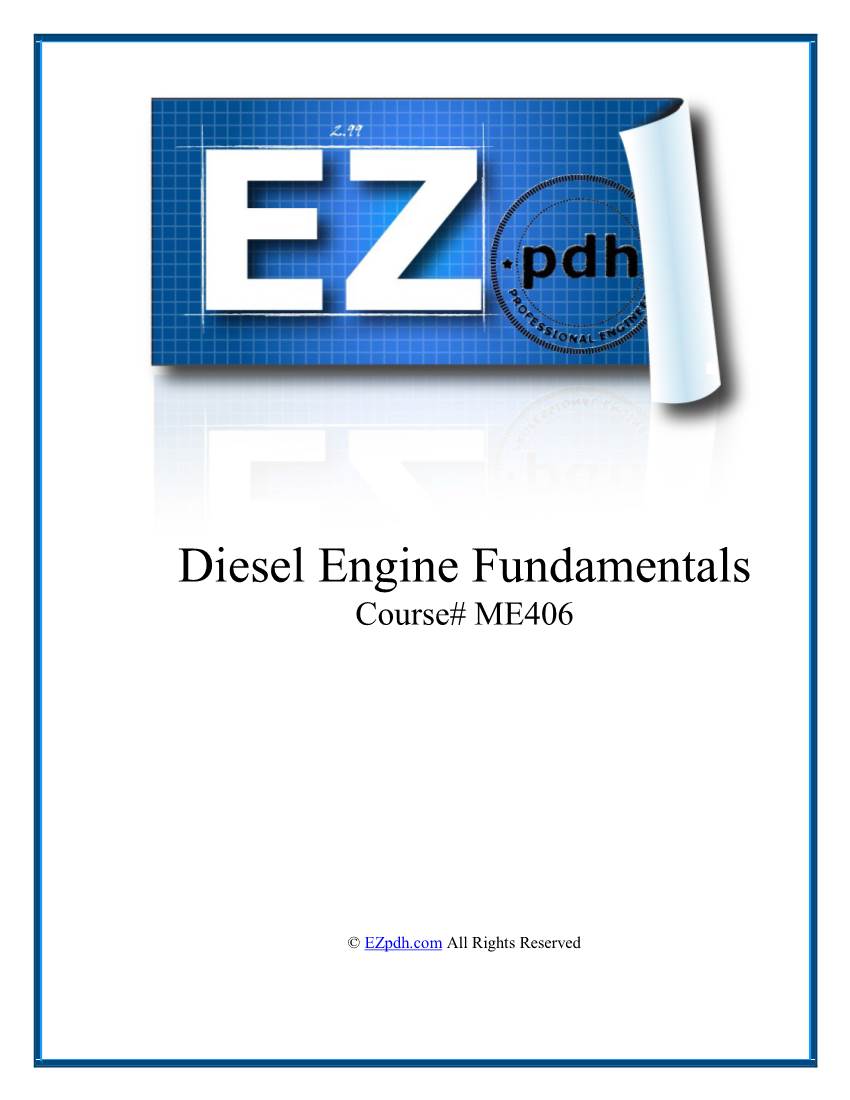 Diesel Engine Fundamentals Course# ME406