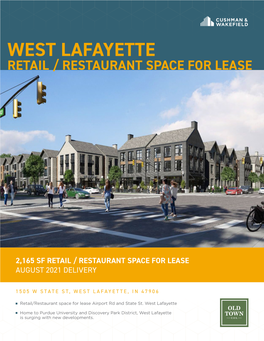 West Lafayette Retail / Restaurant Space for Lease