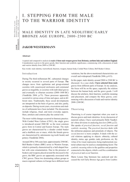 Westermann Male Identity in Late Neolithic/Early Bronze Age Europe