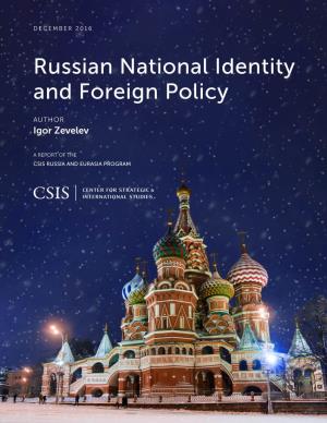 Russian National Identity and Foreign Policy