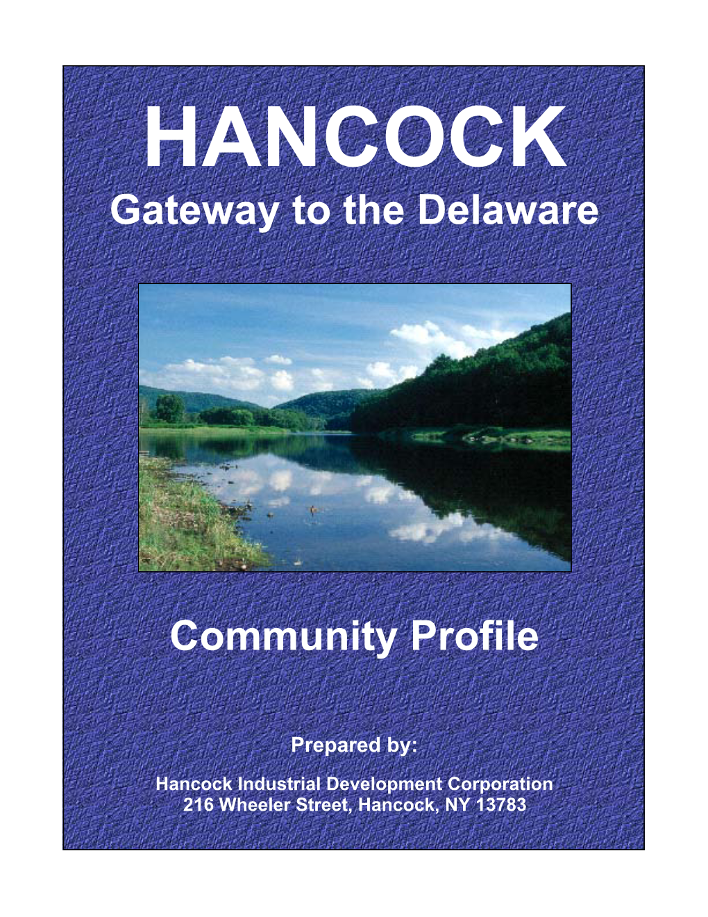 Hancock Community Profile