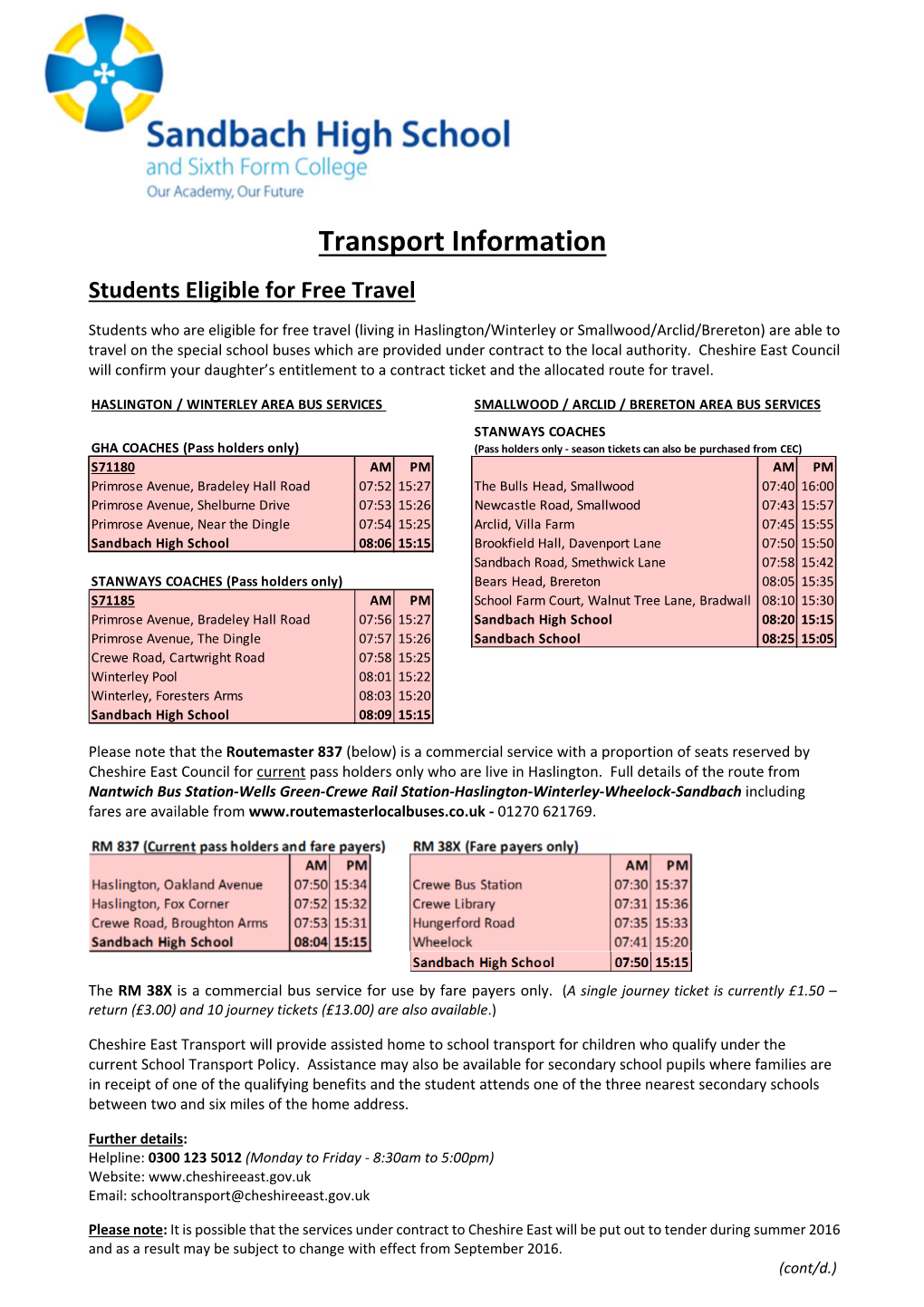 Transport Information