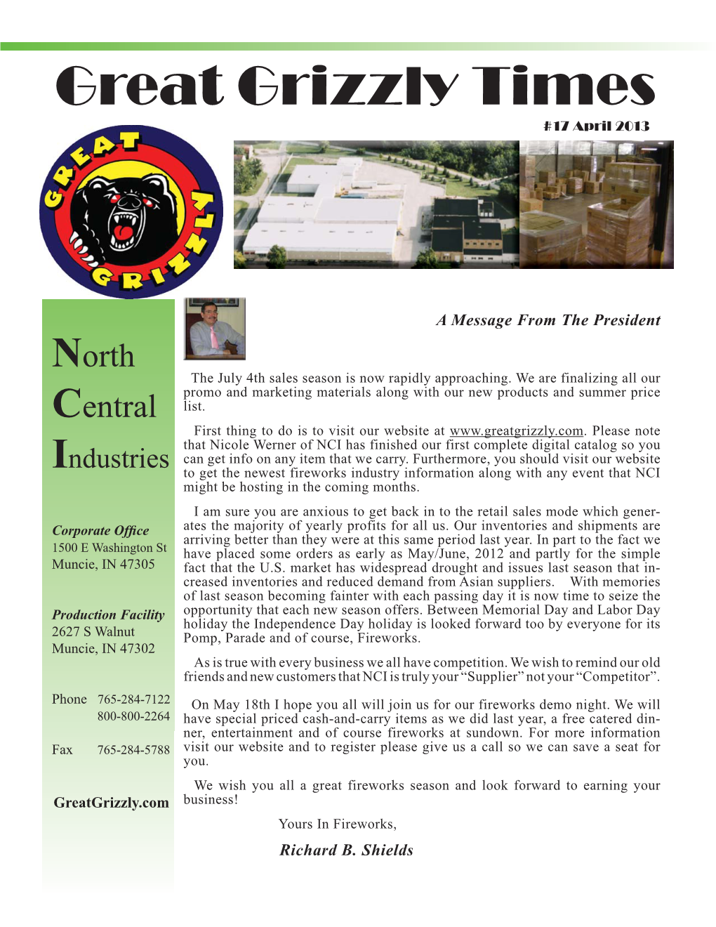 2013 Newsletter April2013.Indd