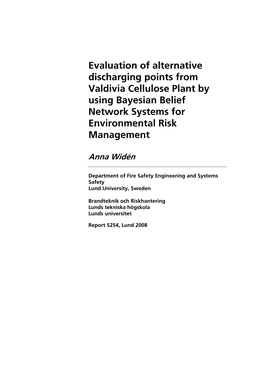Evaluation of Alternative Discharging Points from Valdivia Cellulose Plant by Using Bayesian Belief Network Systems for Environmental Risk Management