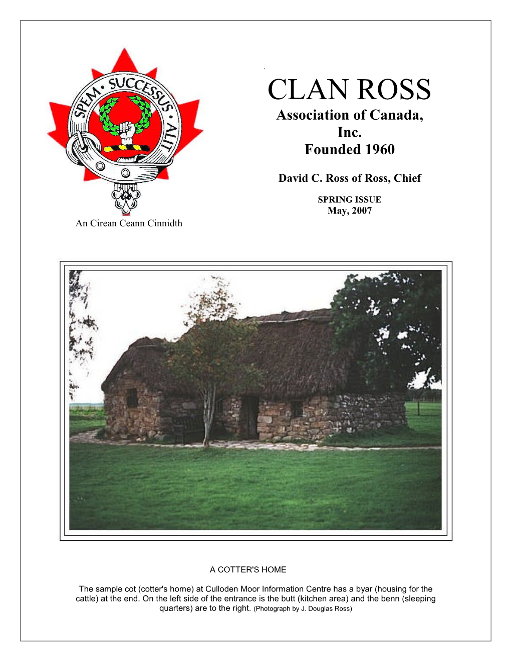 CLAN ROSS Association of Canada, Inc