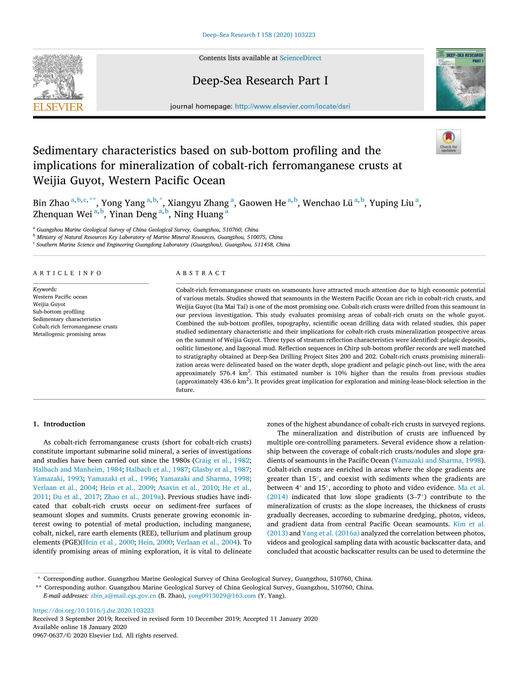 Sedimentary Characteristics Based on Sub-Bottom Profiling and the Implications for Mineralization of Cobalt-Rich Ferromanganese