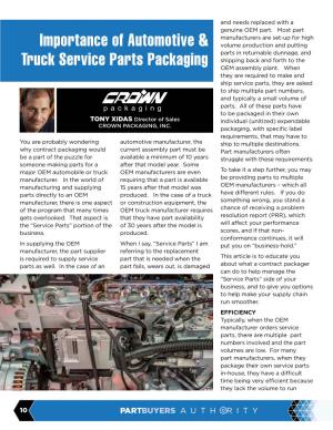 Importance of Automotive & Truck Service Parts Packaging
