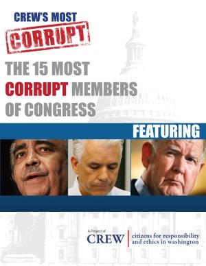 The 15 Most Corrupt Members of Congress Featuring