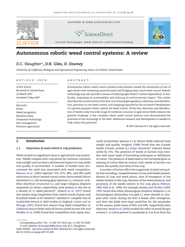 Autonomous Robotic Weed Control Systems: a Review