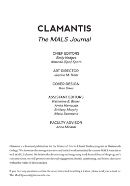 CLAMANTIS the MALS Journal