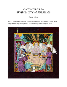 On DRAWING the HOSPITALITY of ABRAHAM