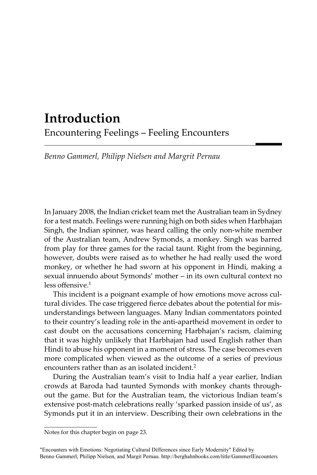 Introduction Encountering Feelings – Feeling Encounters