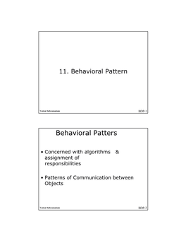 Behavioral Patters