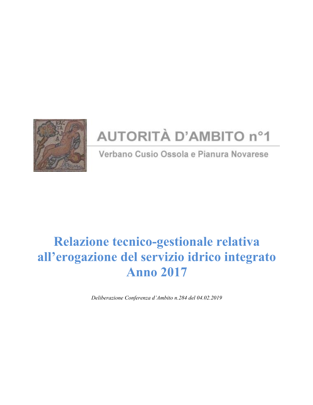 Relazione Tecnico-Gestionale Relativa All'erogazione Del