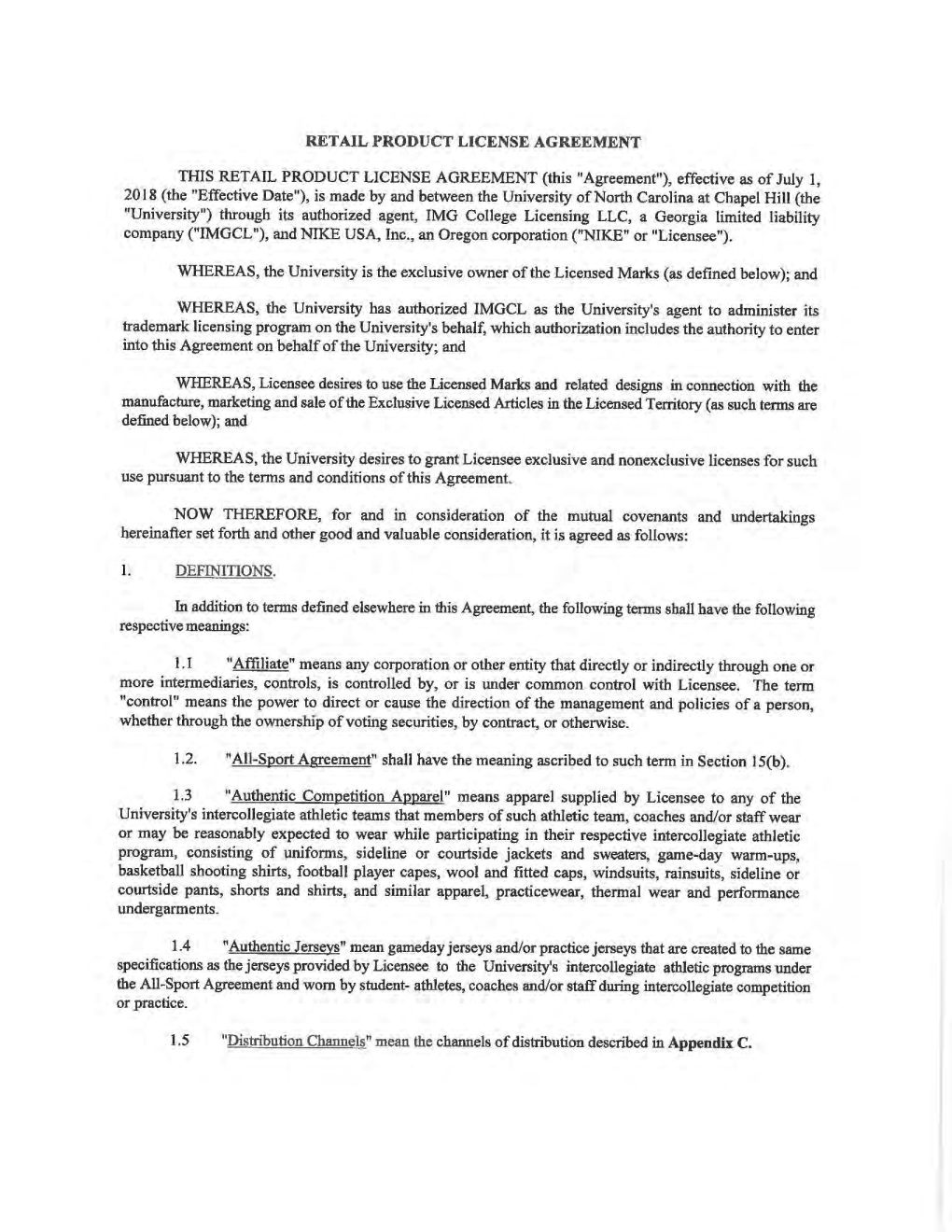 Retail Product License Agreement