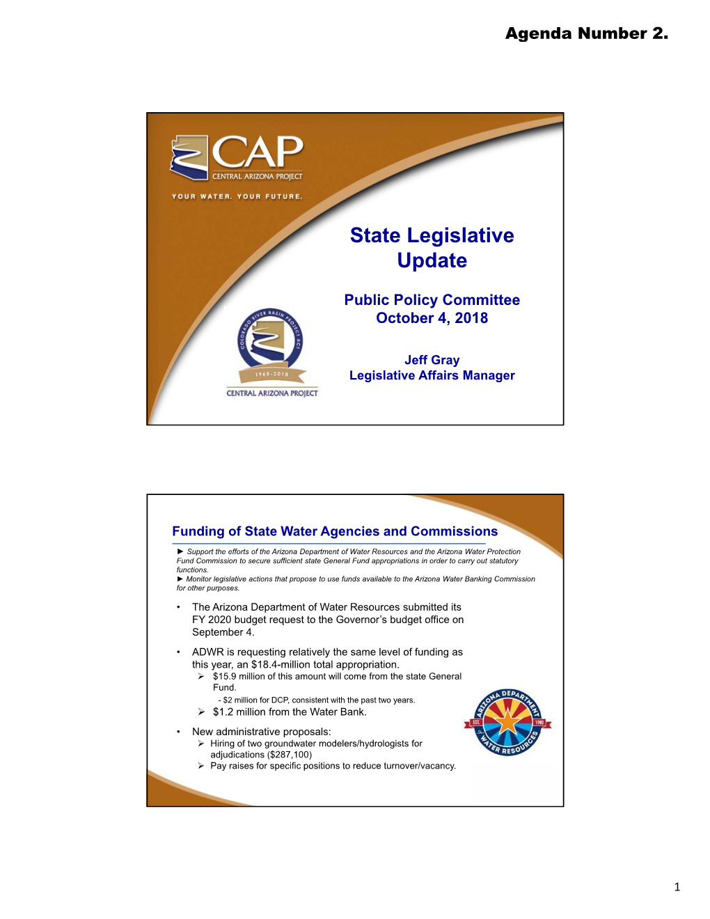 State Legislative Update