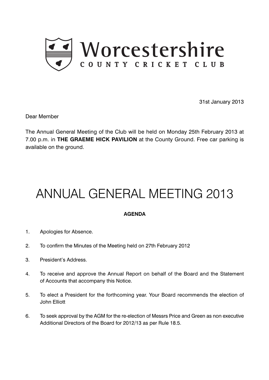 Annual General Meeting 2013