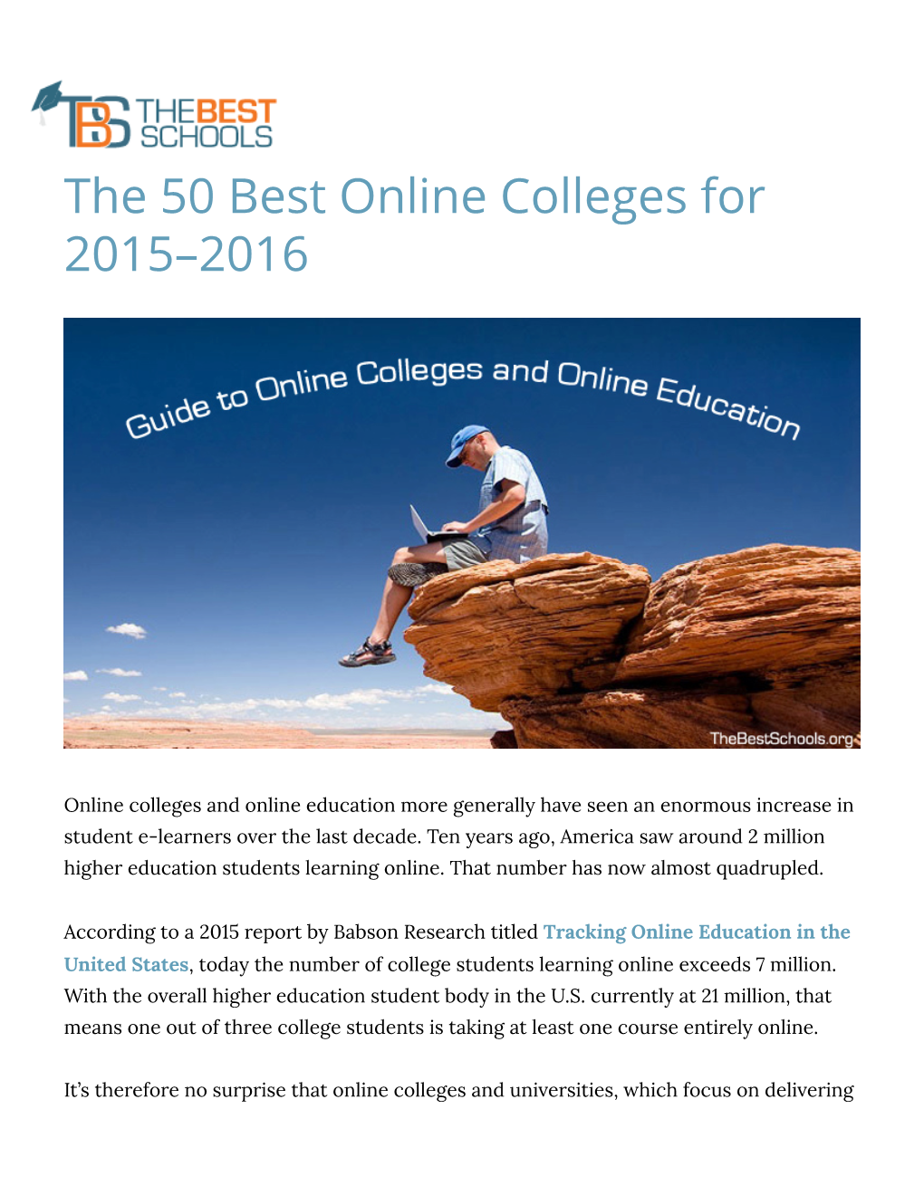 The 50 Best Online Colleges for 2015–2016 | The