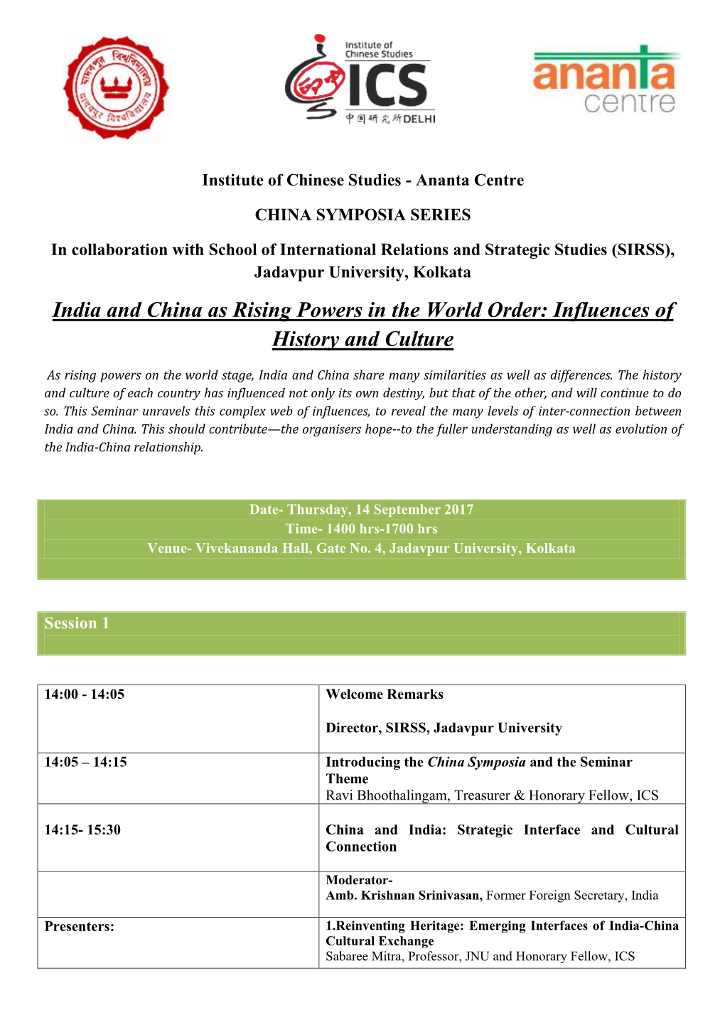 India and China As Rising Powers in the World Order: Influences of History and Culture