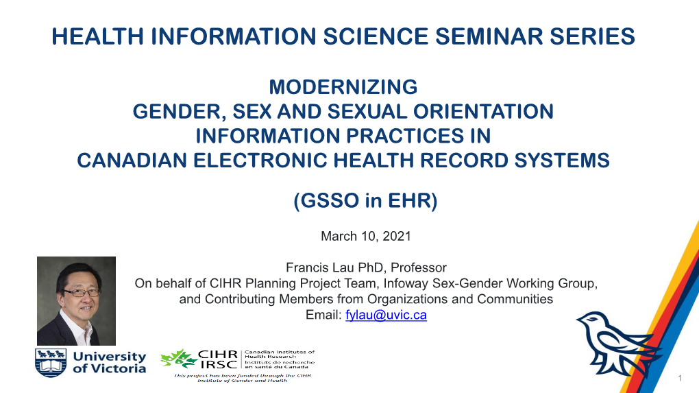 Health Information Science Seminar Series