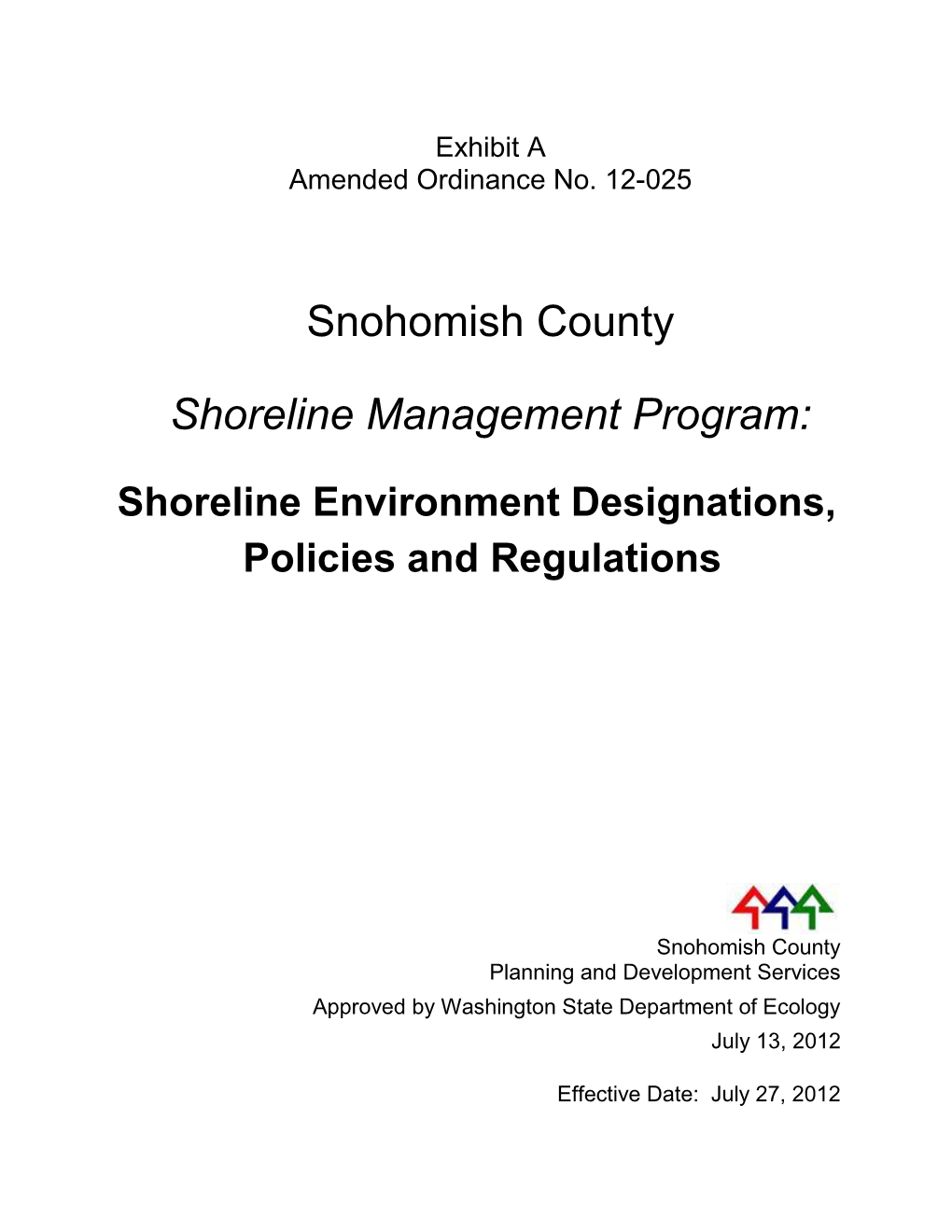 Shoreline Environment Designations, Policies and Regulations