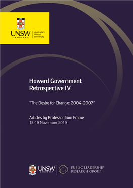 Howard Government Retrospective IV