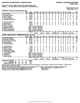 Box Score Rockets