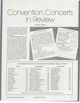Convention Concerts N Review by Walter J