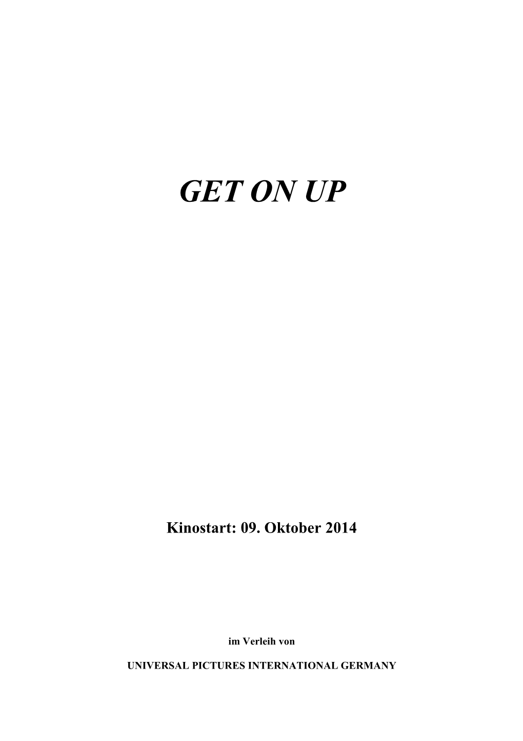 GET on up Presseheft