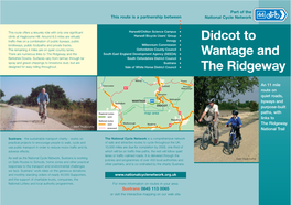 Didcot to Wantage & the Ridgeway