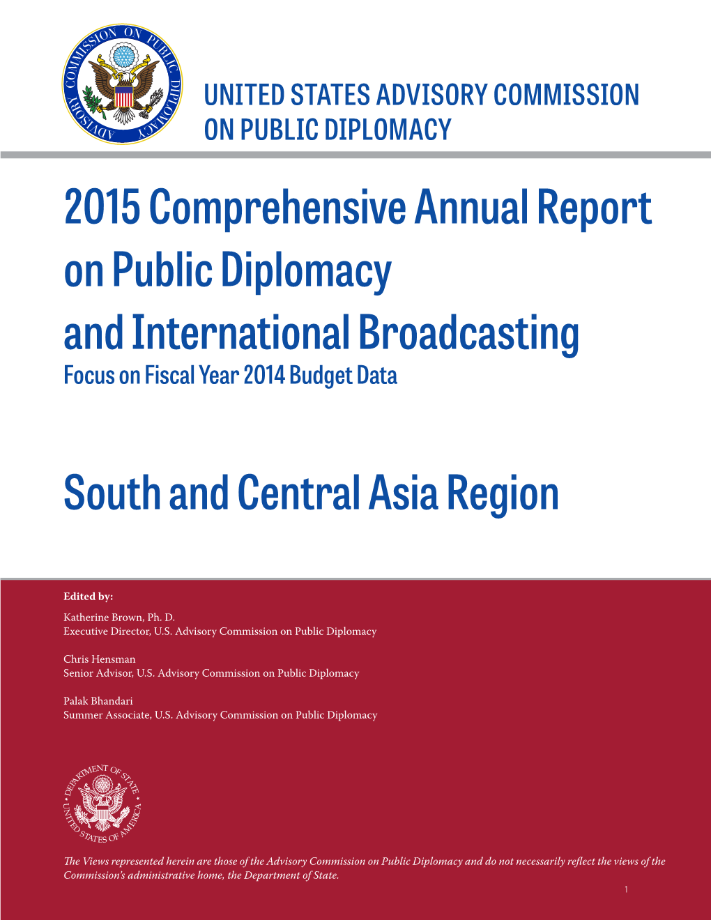 South and Central Asia Region Excerpt