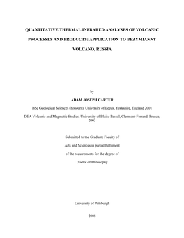 Quantitative Thermal Infrared Analyses of Volcanic