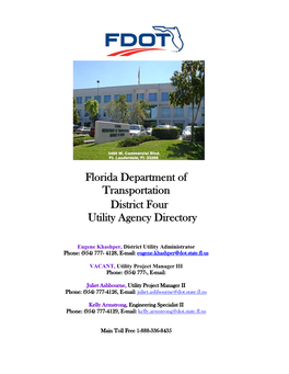 District 4 – Utility Contact / Address Book