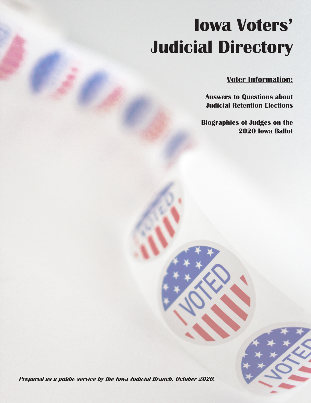 2020 Iowa Voter's Judicial Directory