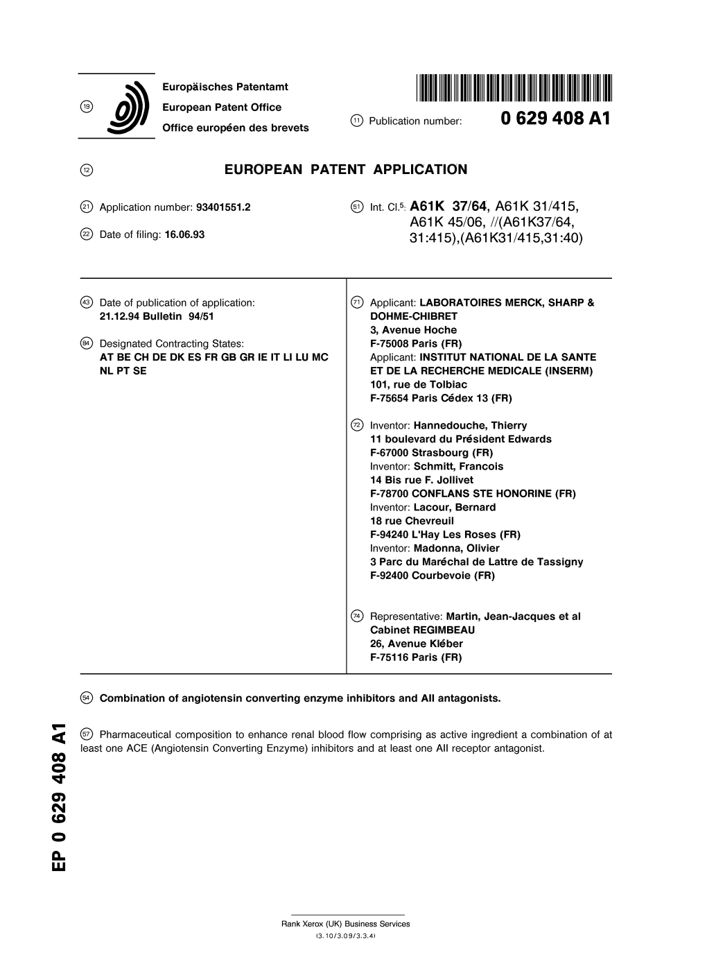 Combination of Angiotensin Converting Enzyme Inhibitors and All Antagonists