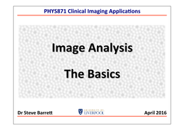 Image Analysis Image Analysis